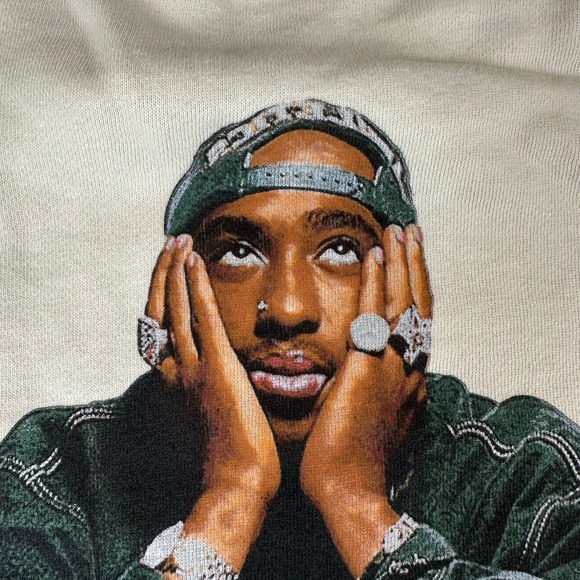 2PAC Graphic Sweatshirt Crewneck Pullover Hip‎ Hop Rap Music 1X - Picture 1 of 7